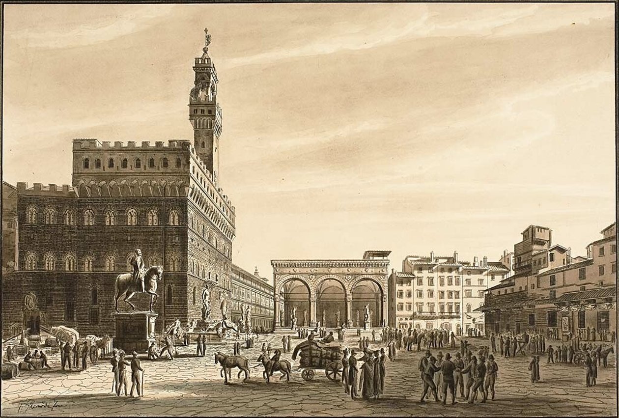 Piazza Signoria door Giuseppe Gherardi