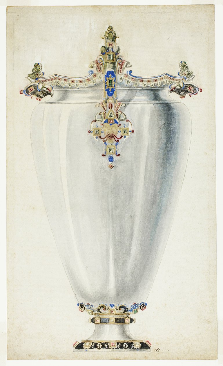 Monumentale vaas met juwelen door Giuseppe Grisoni