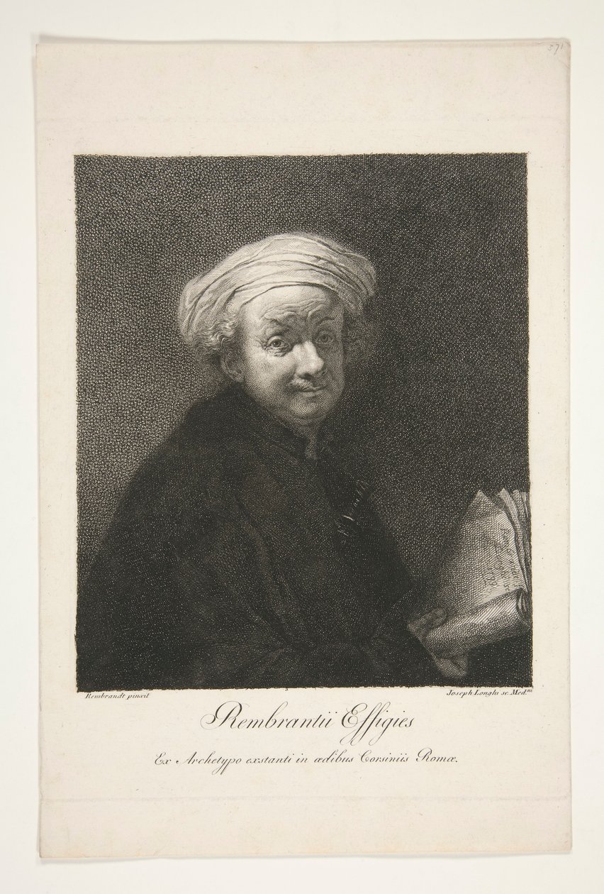 Rembrandt ii Effigies door Giuseppe Longhi