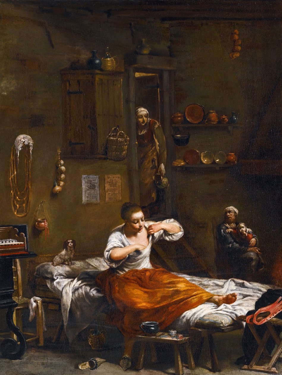 De Vlooienjacht door Giuseppe Maria Crespi