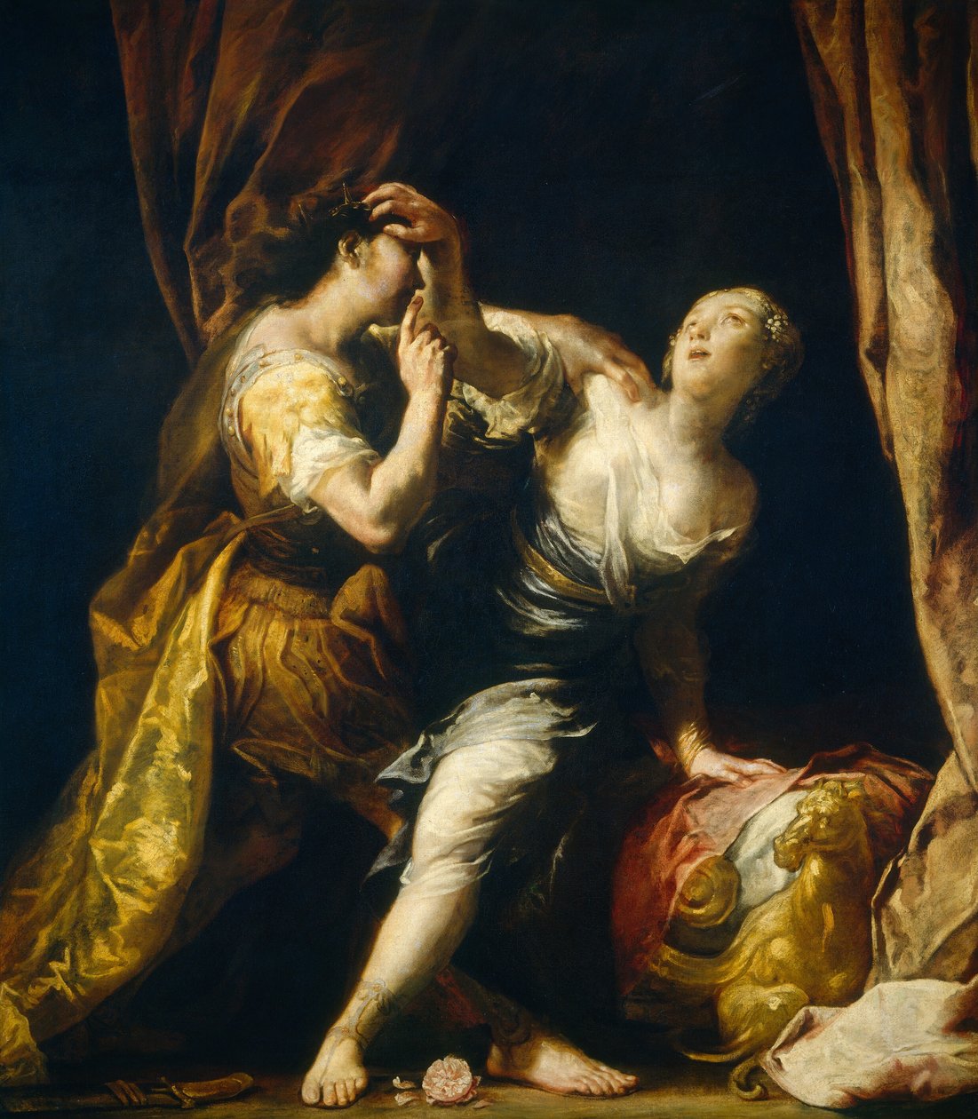 Tarquin en Lucretia, ca. 1695-1700 door Giuseppe Maria Crespi