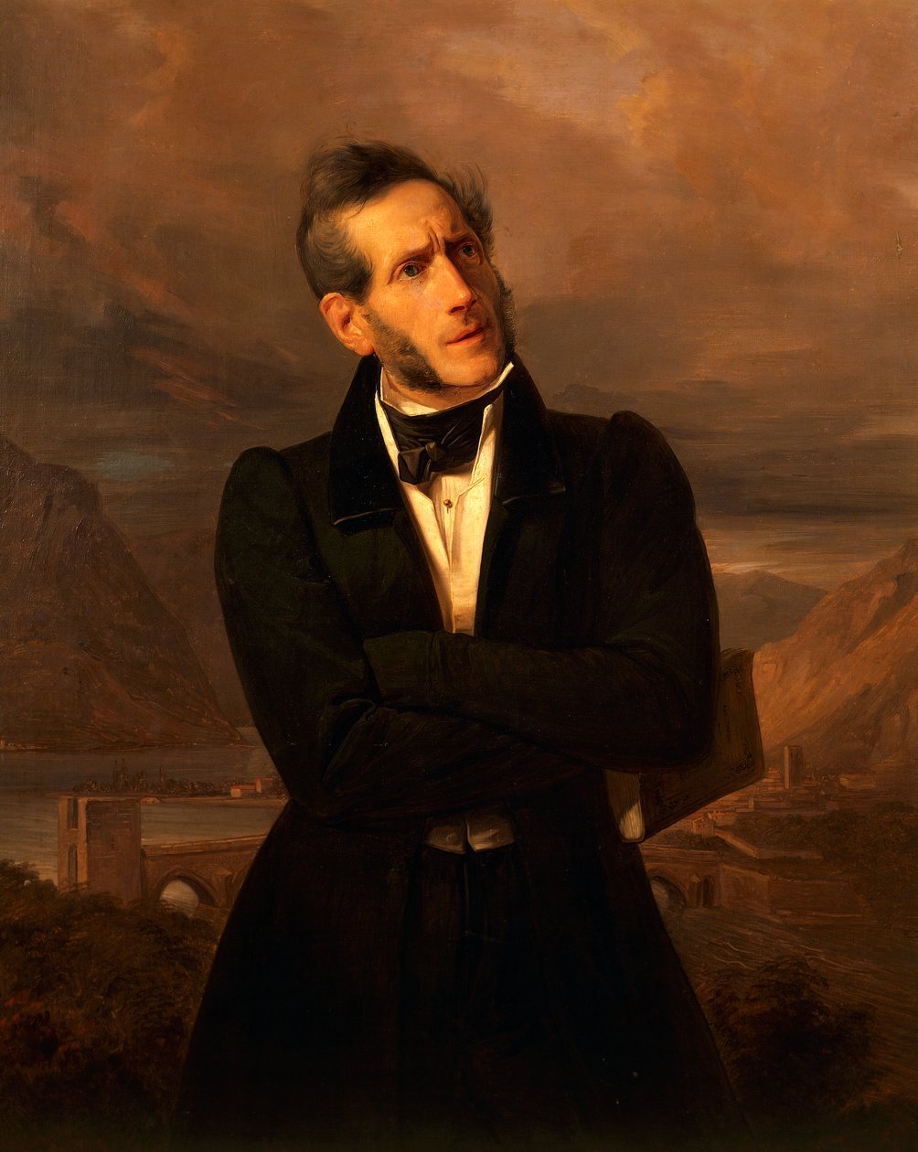 Portret van Alessandro Manzoni door Giuseppe Molteni