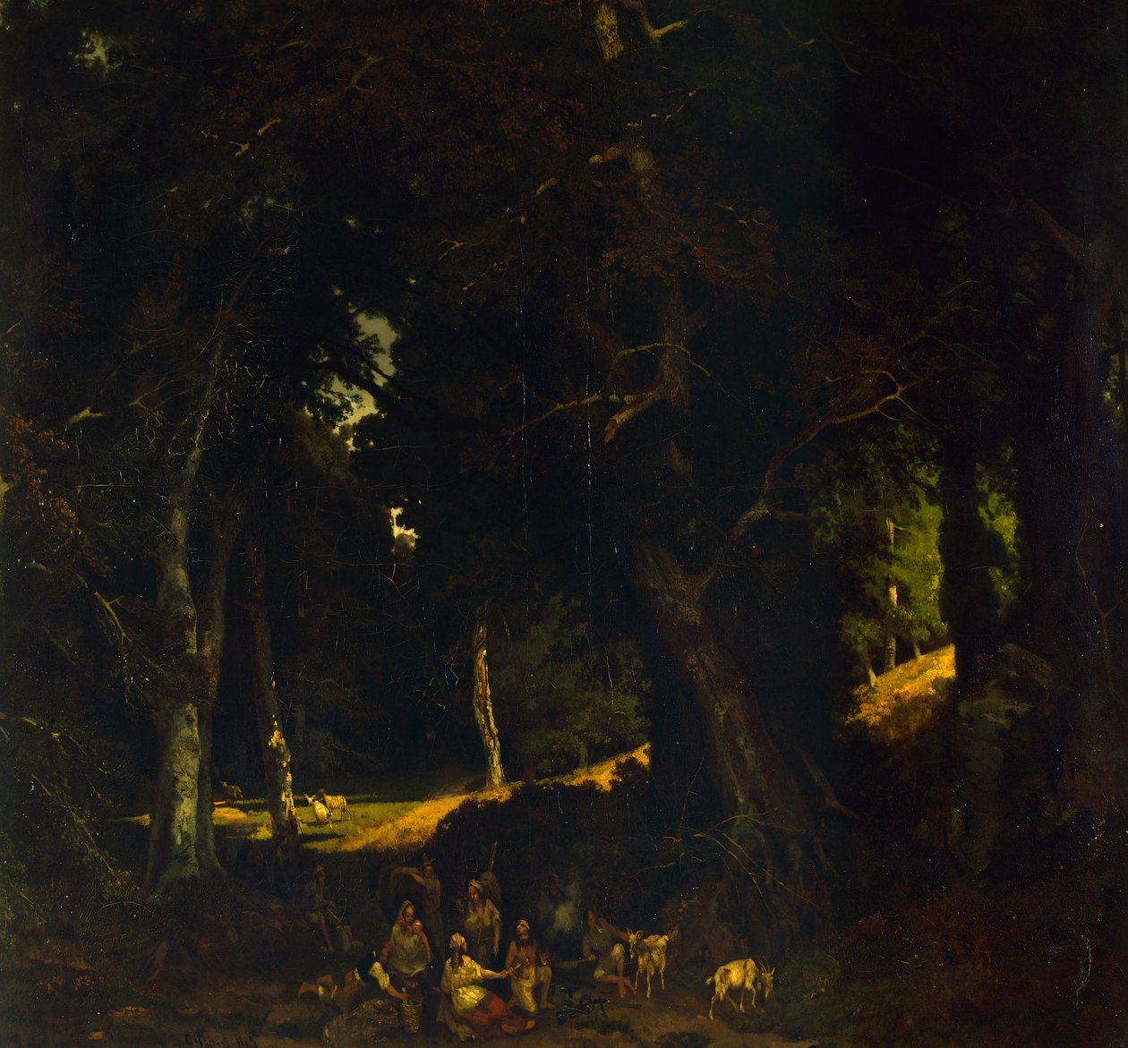 Zigeunerkamp door Giuseppe Palizzi