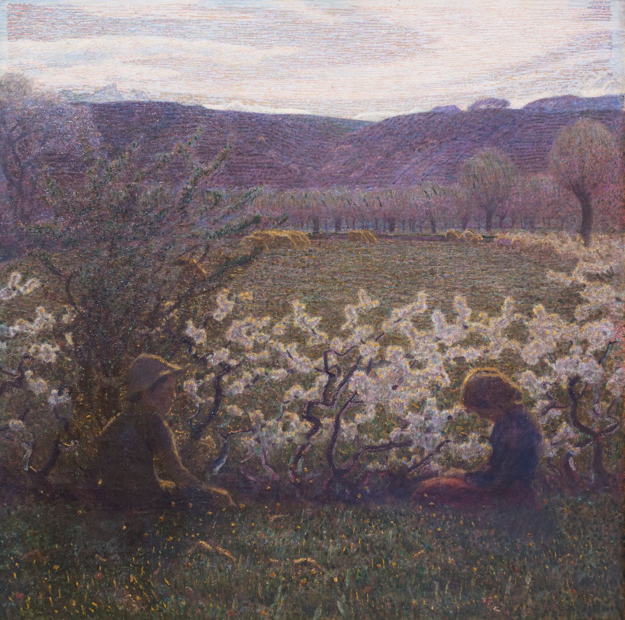 Bloeiend veld door Giuseppe Pellizza da Volpedo