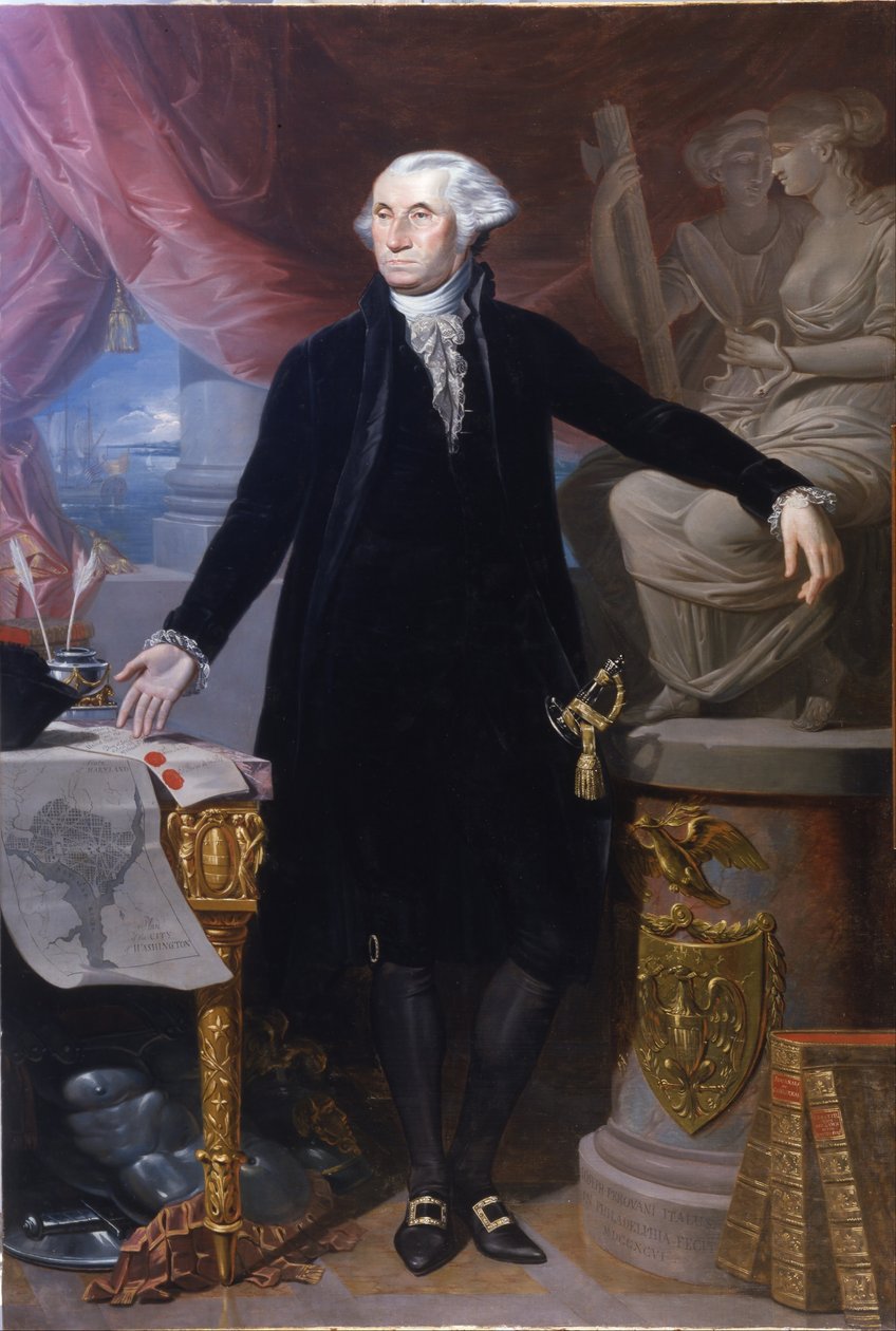 Portret van George Washington. door Giuseppe Perovani