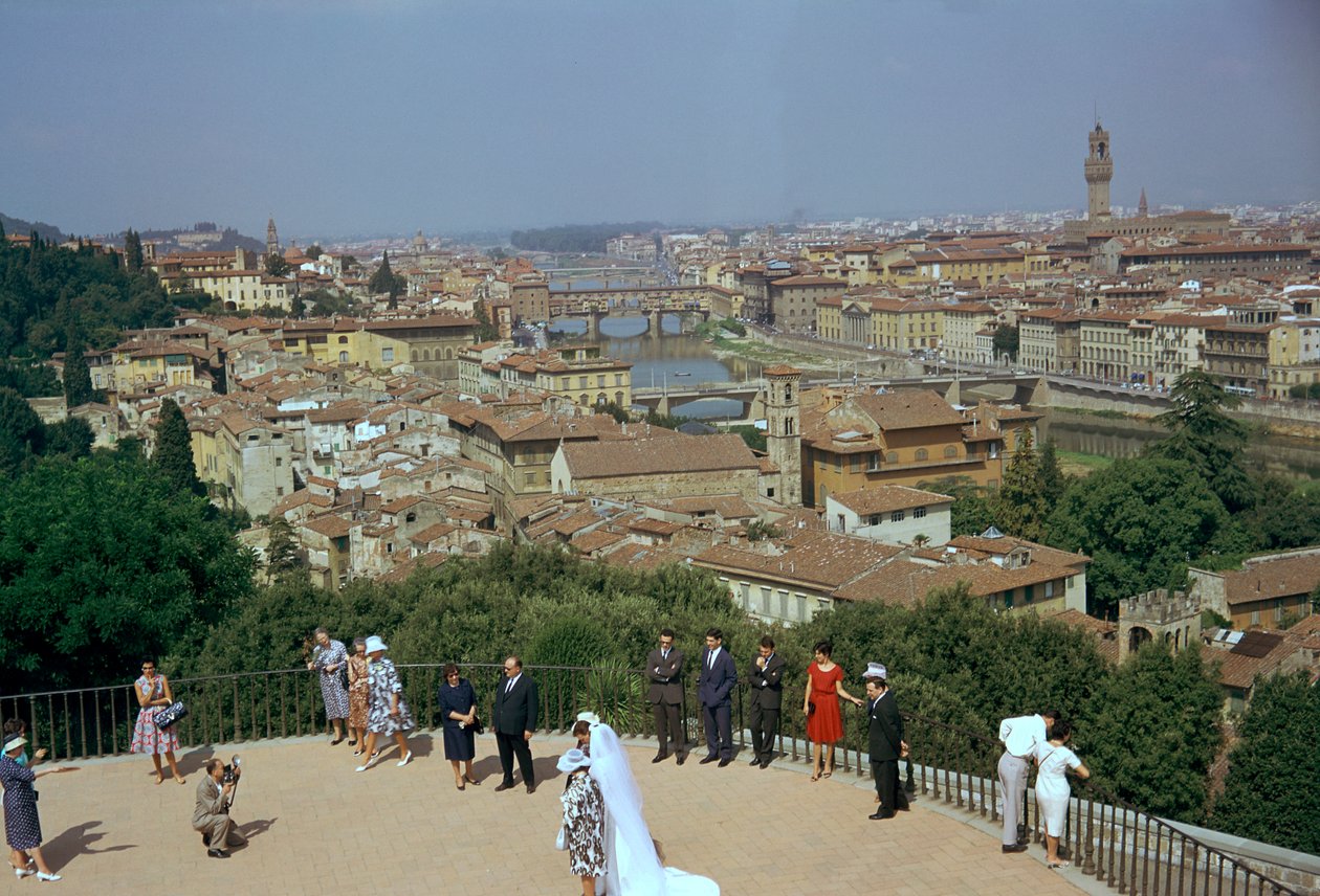 Florence vanaf het Piazza Michelangelo door Giuseppe Poggi
