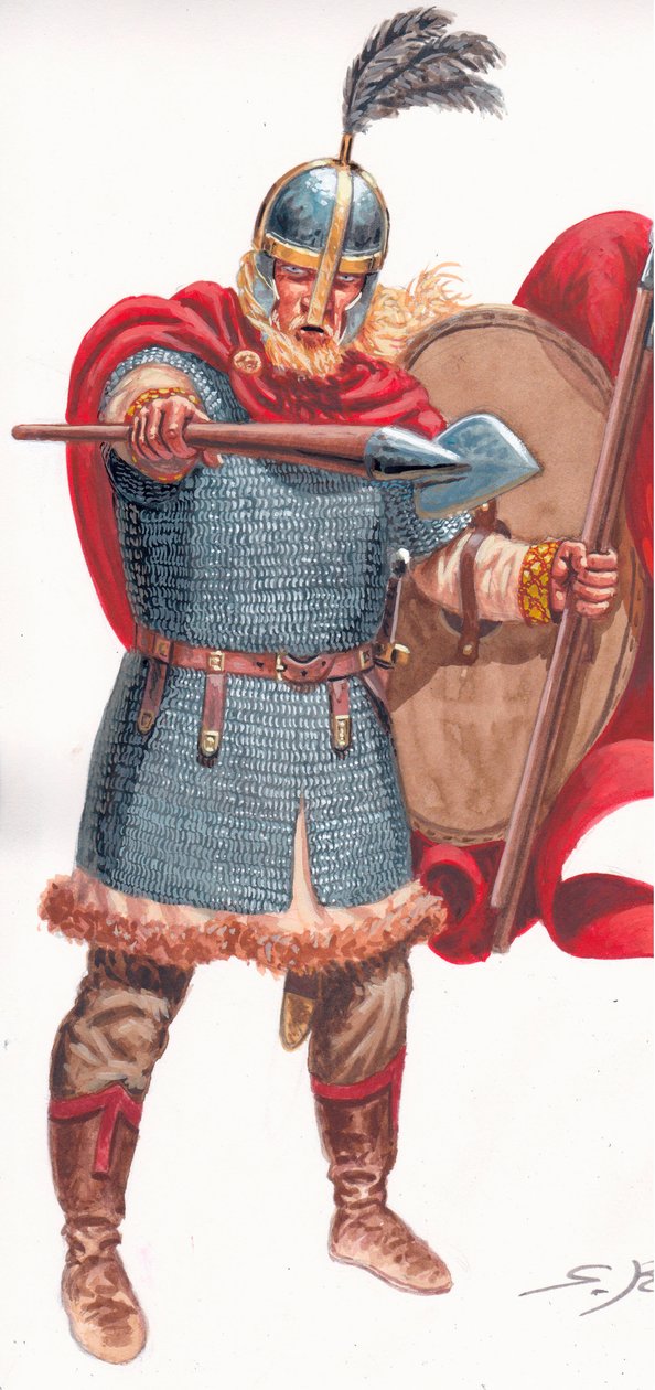 Barbaarse leider (Visigoot, Goot of Vandaal) door Giuseppe Rava