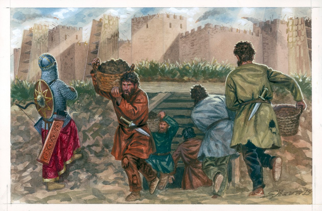 Slag bij Dura Europos door Giuseppe Rava