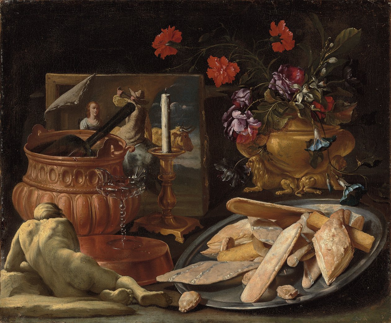 Allegorie van de Vijf Zintuigen door Giuseppe Recco