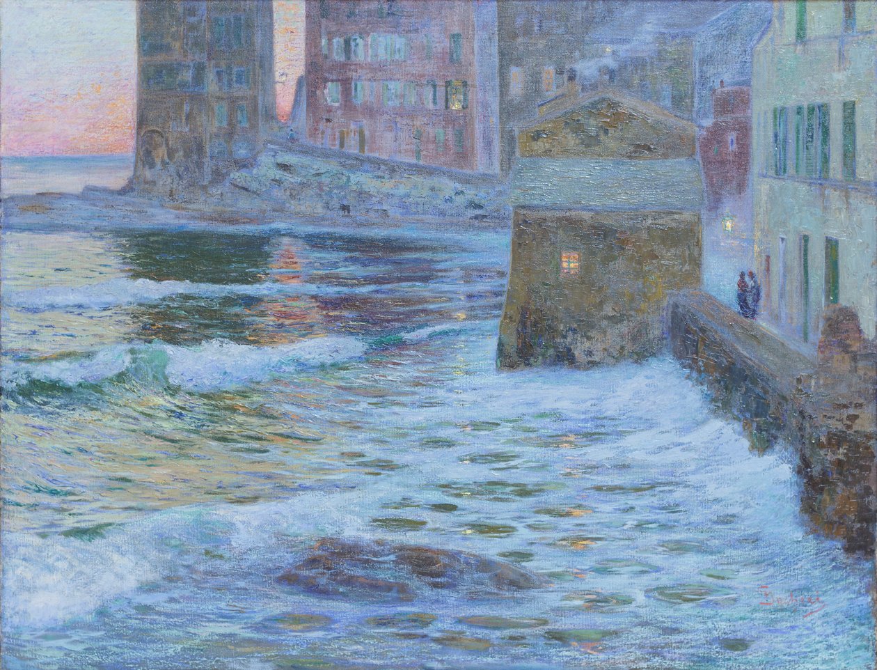 Avond in Bogliasco door Giuseppe Sacheri