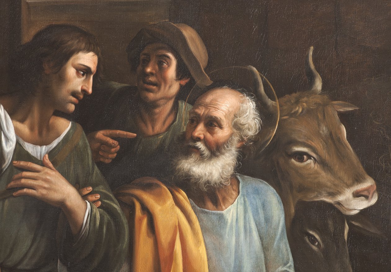 De Geboorte (detail) door Giuseppe Vermiglio