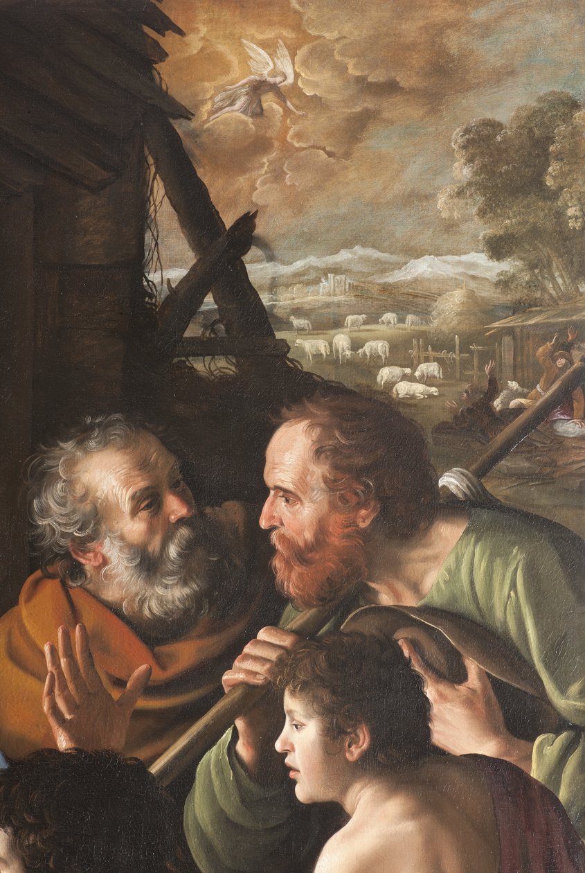 De Geboorte van Christus (detail) door Giuseppe Vermiglio