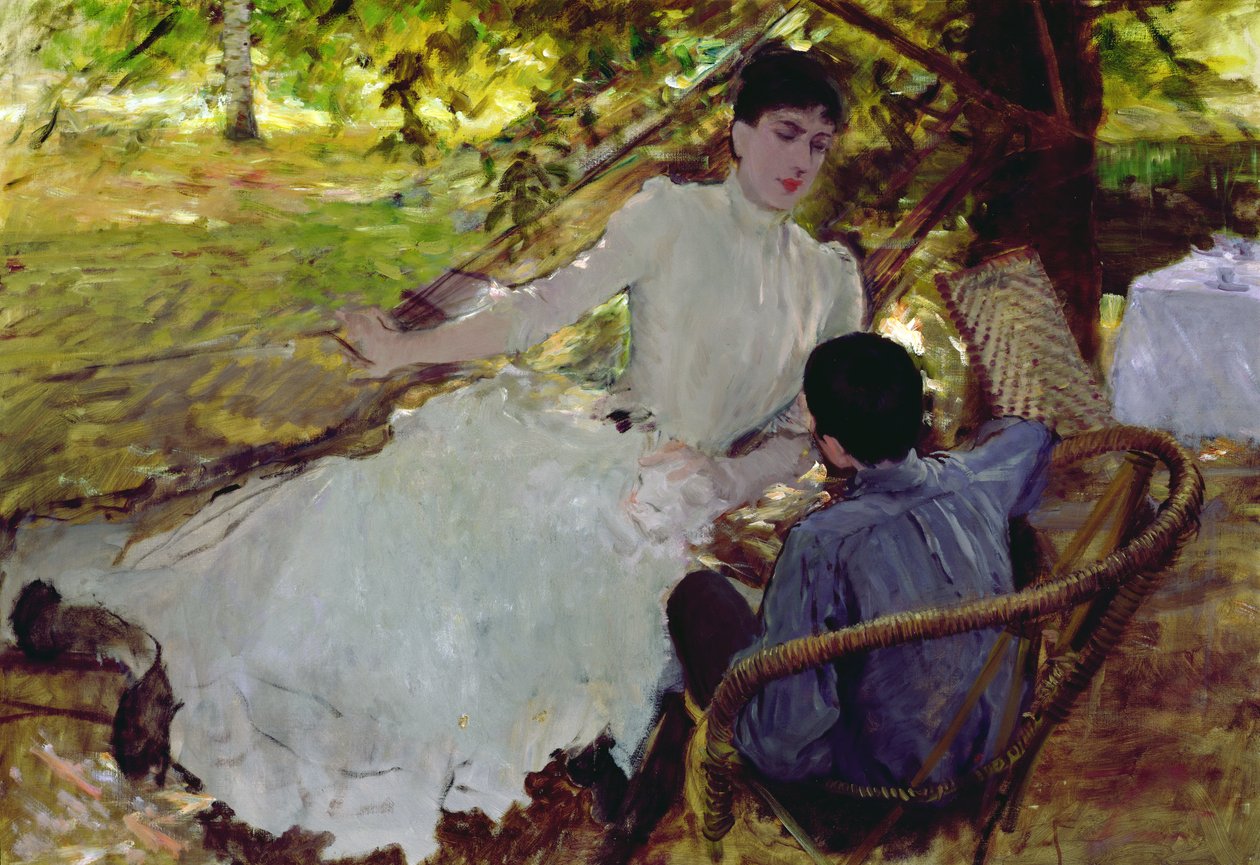 In de hangmat II, 1884 door Giuseppe de Nittis
