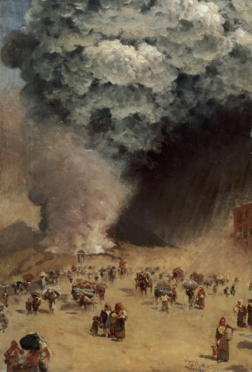 De regen van as, 1872 door Giuseppe de Nittis