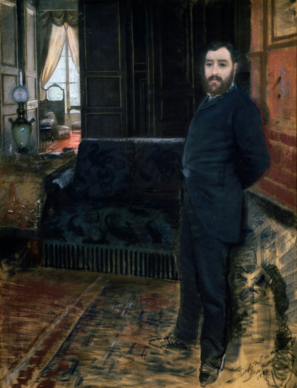 Zelfportret door Giuseppe or Joseph de Nittis