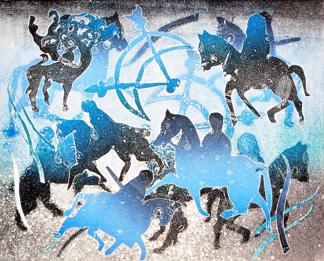 Blauwe Ruiters door Gloria Wallington