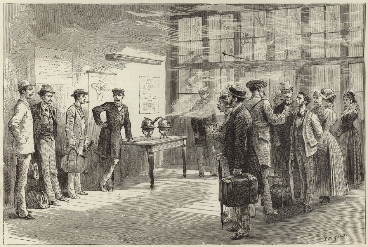 De cholera in Europa (gravure) door Godefroy Durand