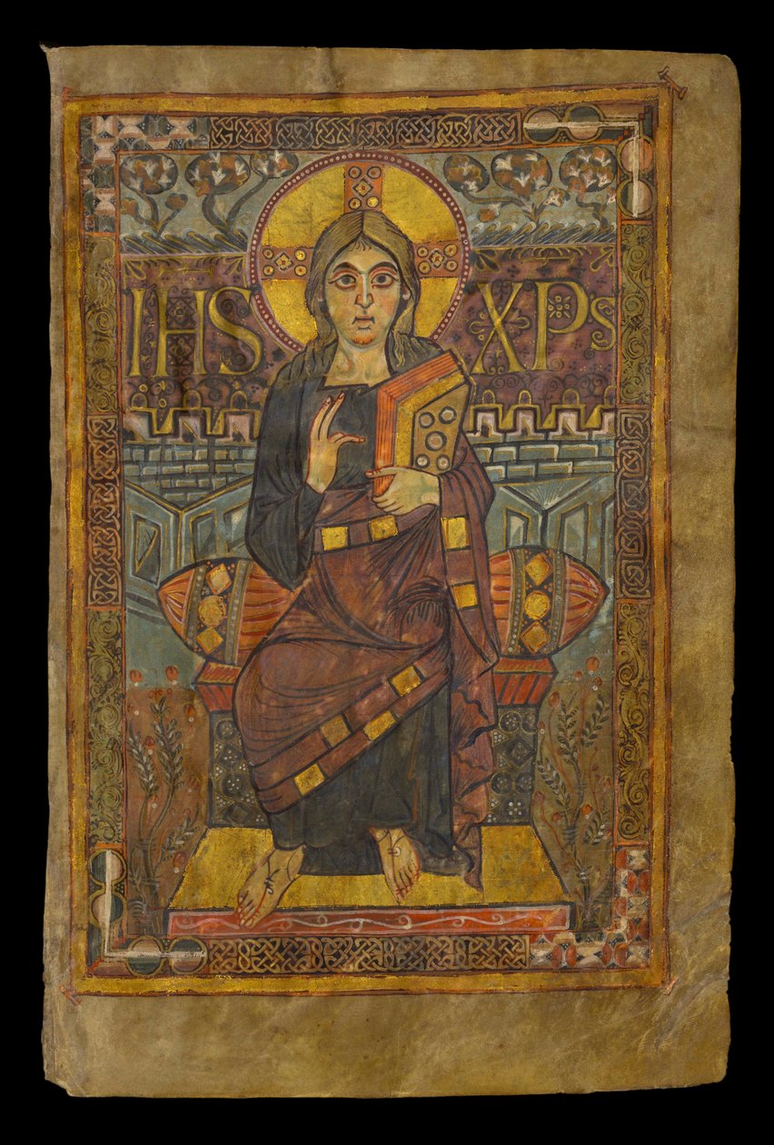 Christus in Majesteit, uit de Evangéliaire van Karel de Grote door Godescalc