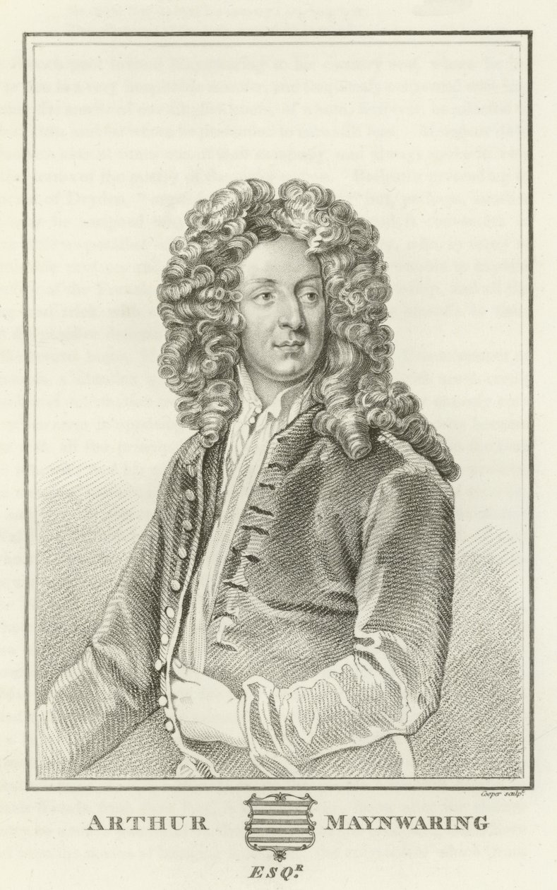 Arthur Maynwaring, Esquire door Godfrey Kneller