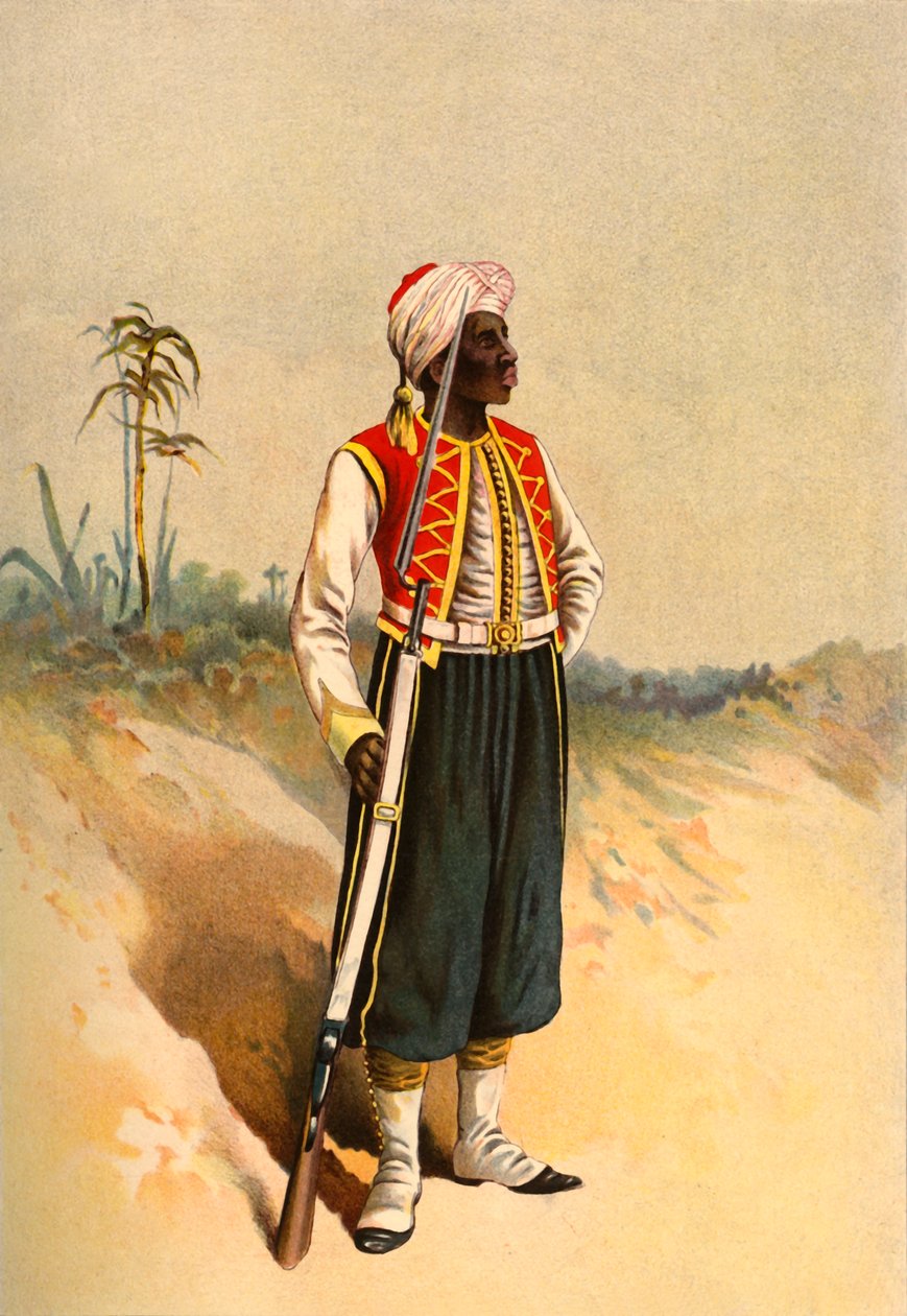West India Regiment, 1890 door Godfrey Douglas Giles