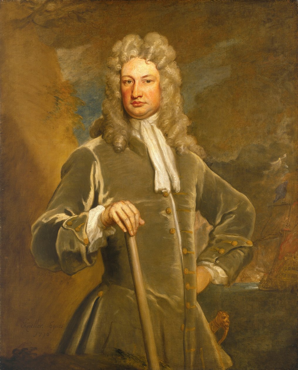 Sir Charles Wager (1666-1743) door Godfrey Kneller