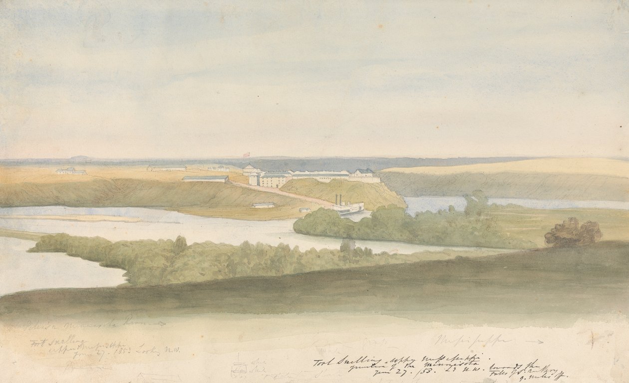 Fort Snelling door Godfrey Thomas Vigne