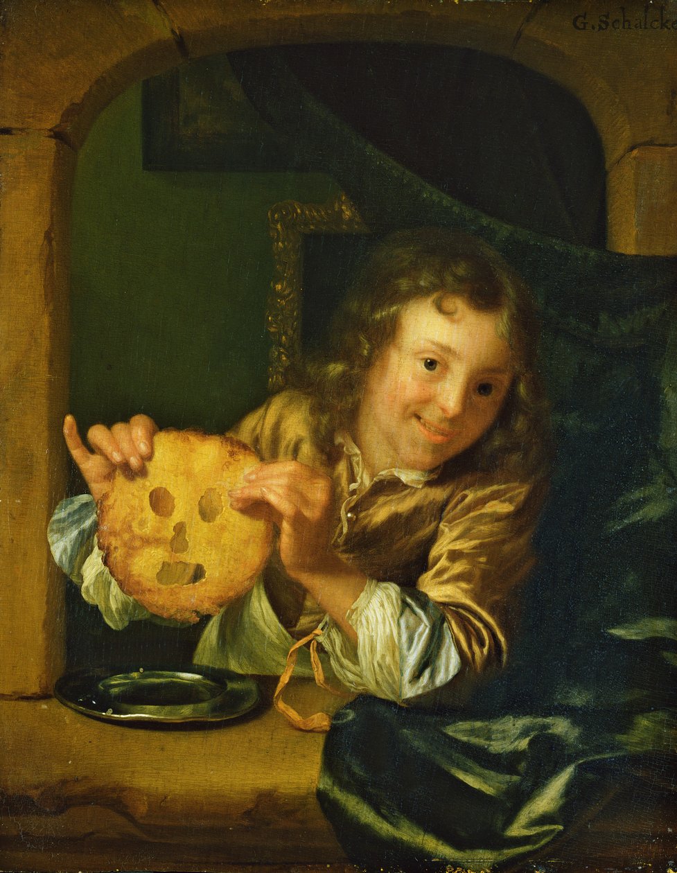 Jongen met Pannenkoeken door Godfried Schalcken