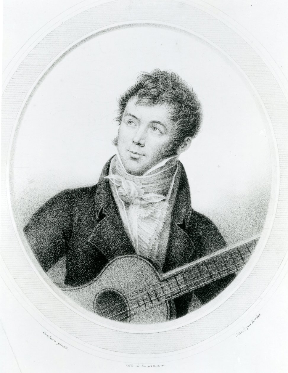 Fernando Sor (1778-1839) c.1825 door Gottfried or Godefroy Engelmann
