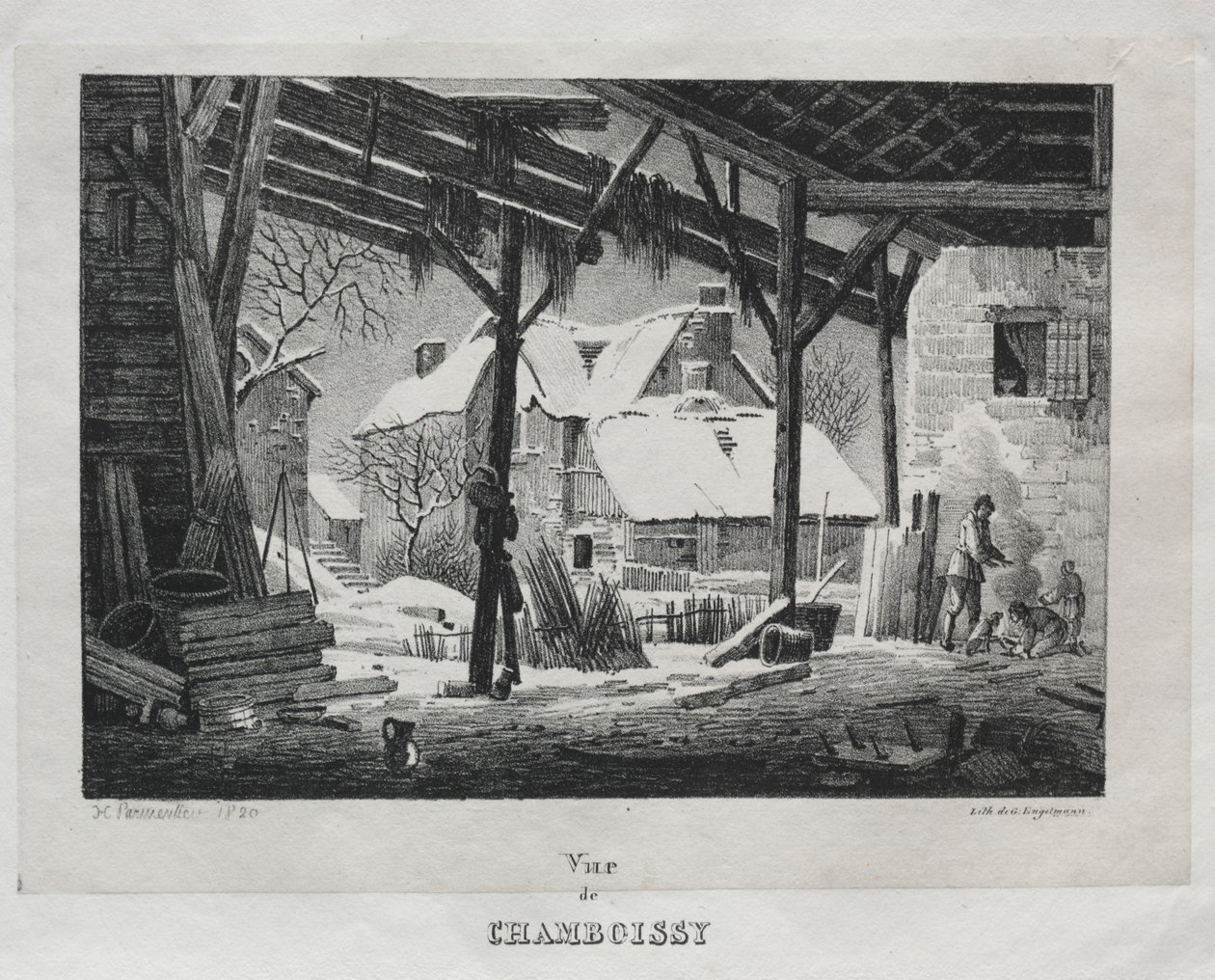 Vue de Chamboissy, 1820 door Gottfried or Godefroy Engelmann