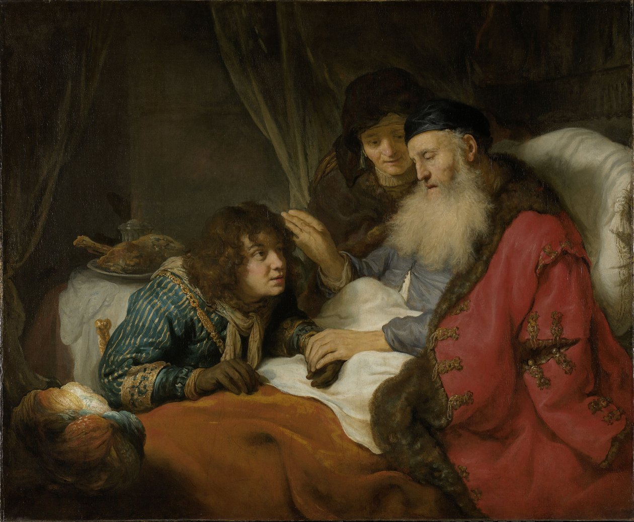 Isaac zegent Jacob, ca. 1638 door Govaert Flinck