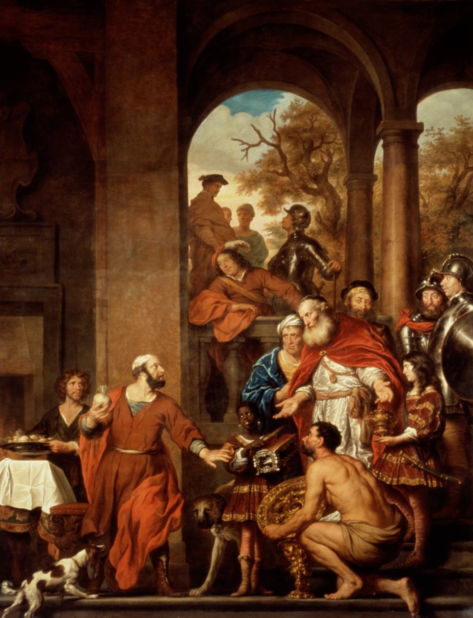 De onkreukbare consul Marcus Curius Dentatus door Govaert Flinck