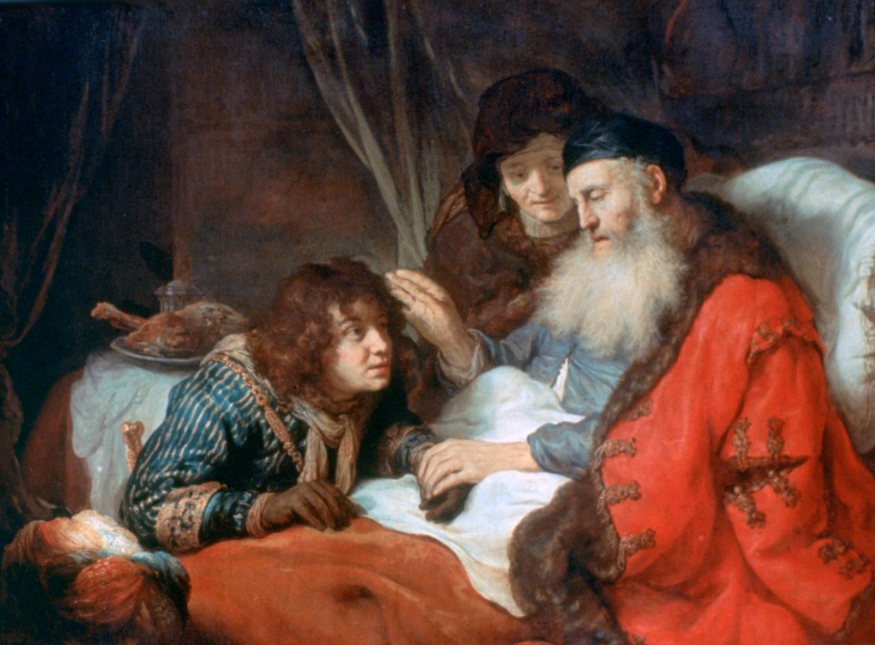 Isaak zegent Jakob, 1638 door Govaert Flinck