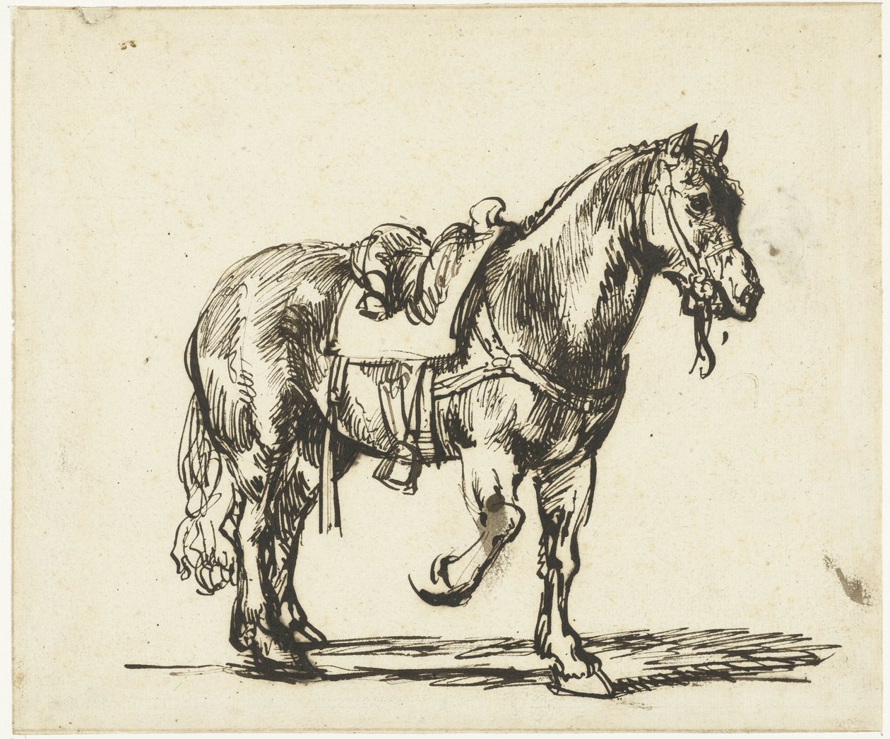 Paard van de Barmhartige Samaritaan door Govert Flinck
