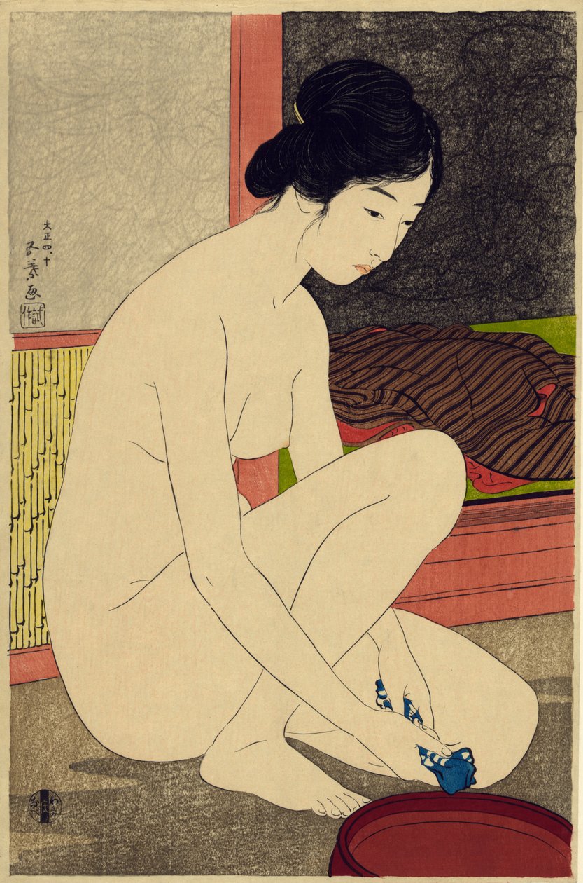 Yokugo no onna, 1915 door Goyo Hashiguchi