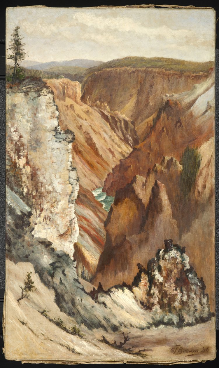 Uitzicht op Yosemite Valley, 1886 door Grafton Tyler Brown
