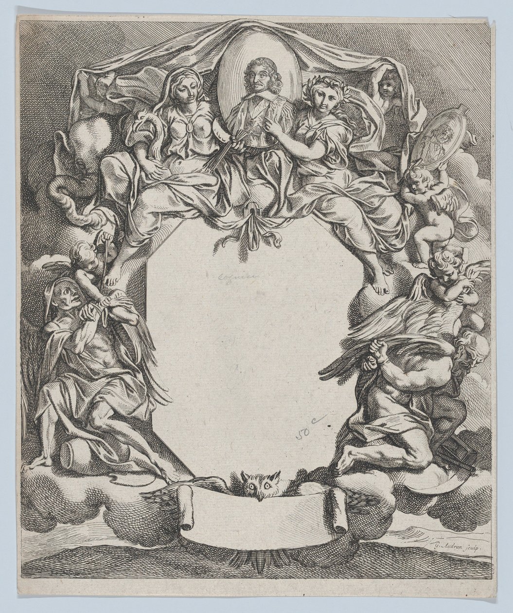 Portret van Pierre Séguier, 1672 door Gérard Audran