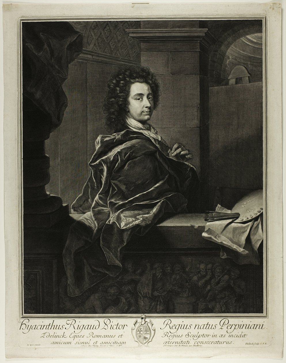 Hyacinthe Rigaud door Gérard Edelinck