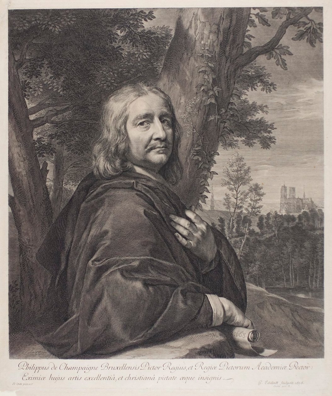 Philippe de Champaigne door Gérard Edelinck