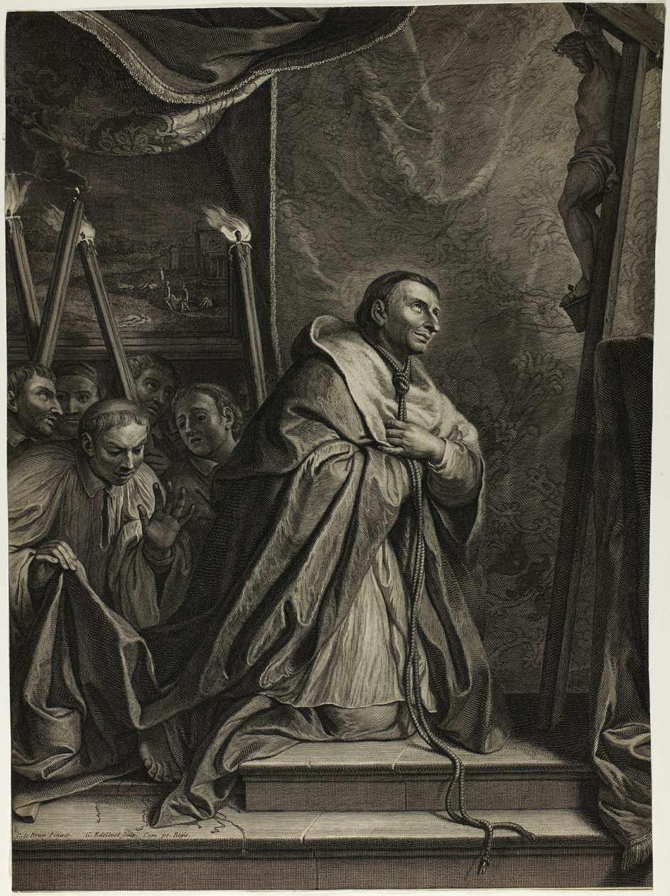 Sint-Carolus Borromeus door Gérard Edelinck