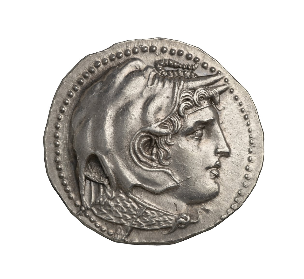 Oude Griekse (Ptolemeïsche) zilveren munt uit Alexandrië, 295 v.Chr. door Greek
