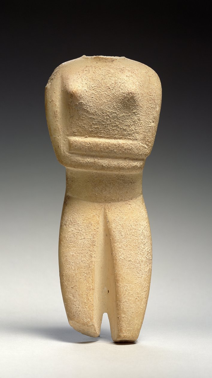 Cycladische figuur, Spedos, ca. 2700-2500 v.Chr. (marmer) door Greek