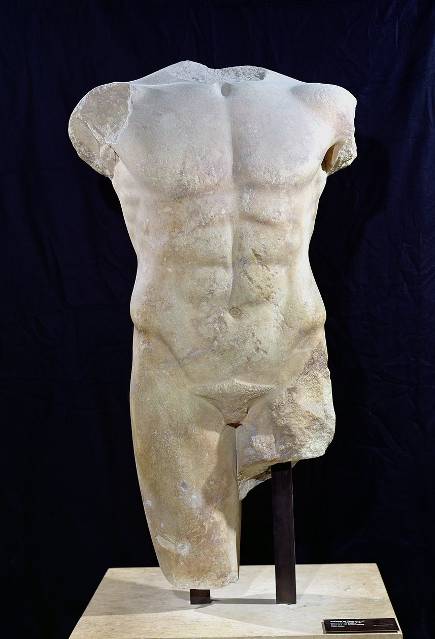 Mannelijke torso uit Milete, c.480 v.Chr. door Greek