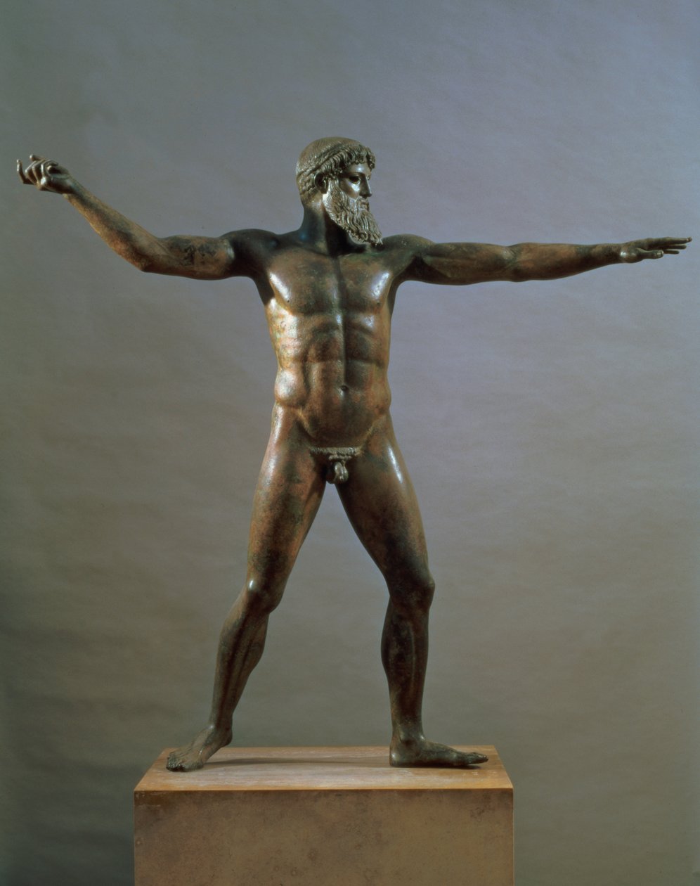 Standbeeld van Poseidon, ca. 460-450 v.Chr. door Greek