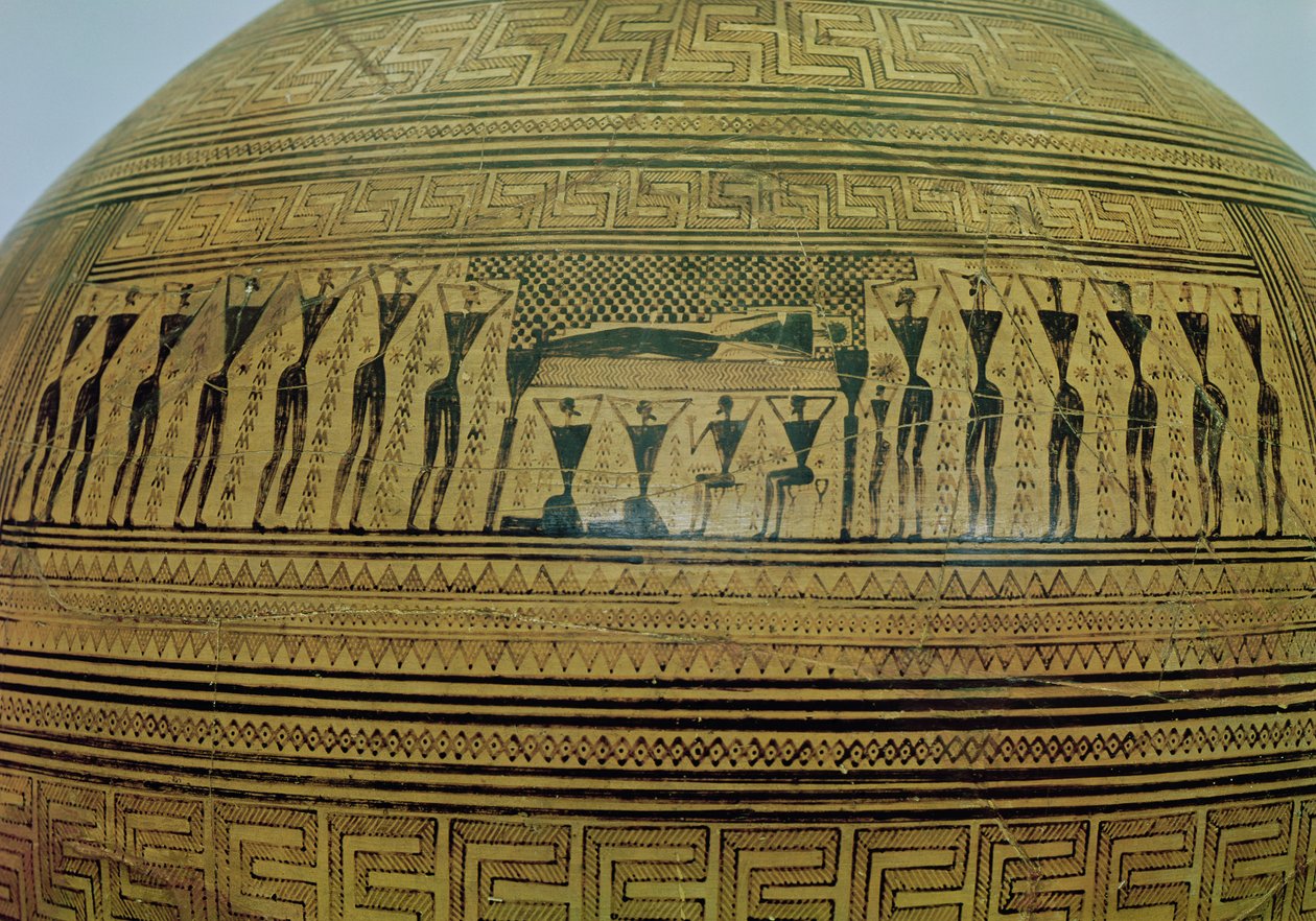 De Dipylon Amphora (detail) door Greek