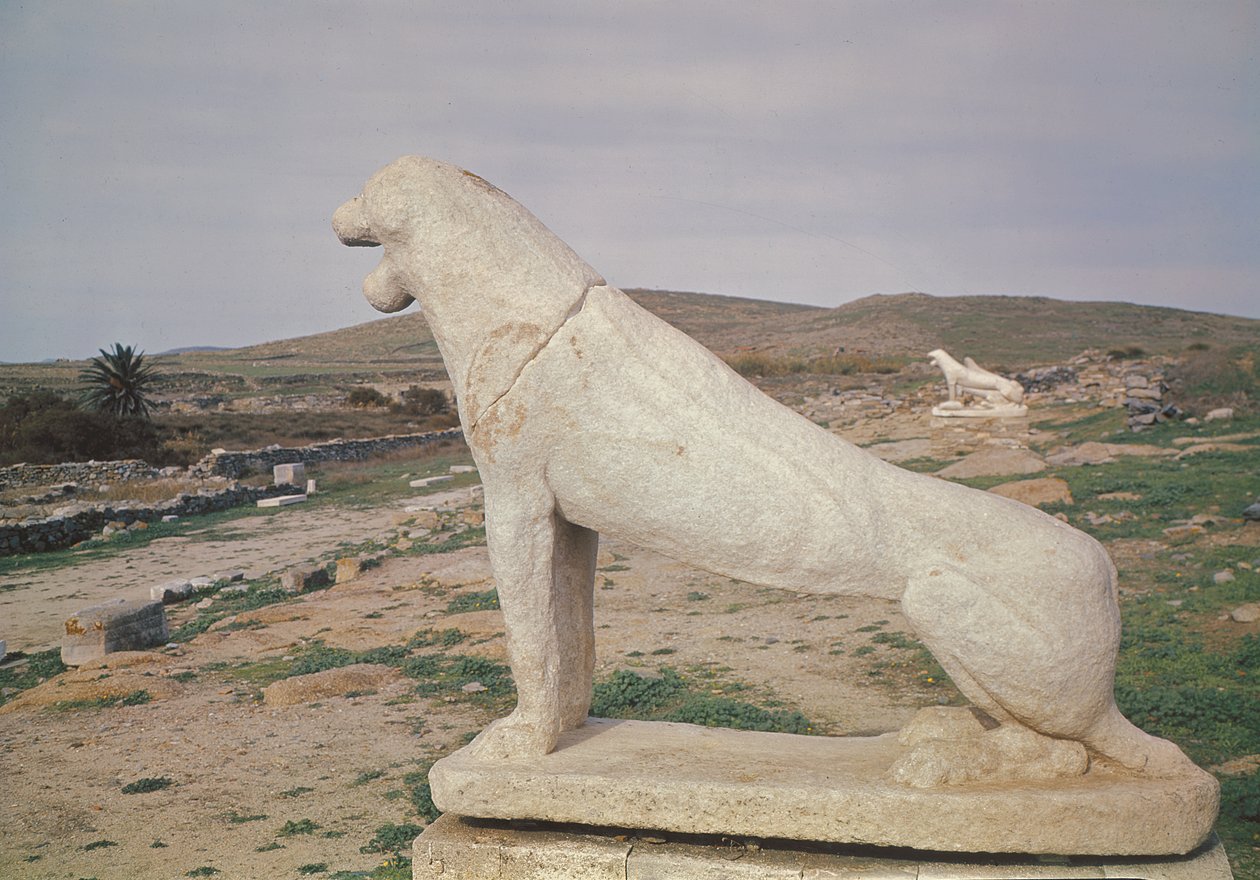 Uitzicht op het leeuwenterras door Greek