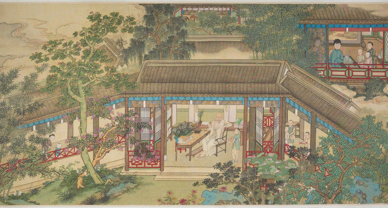 Portret van Wang Shih-min door Gu Jianlong