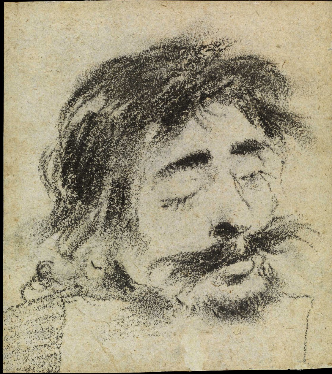 Hoofd van een onthoofde man door Guercino