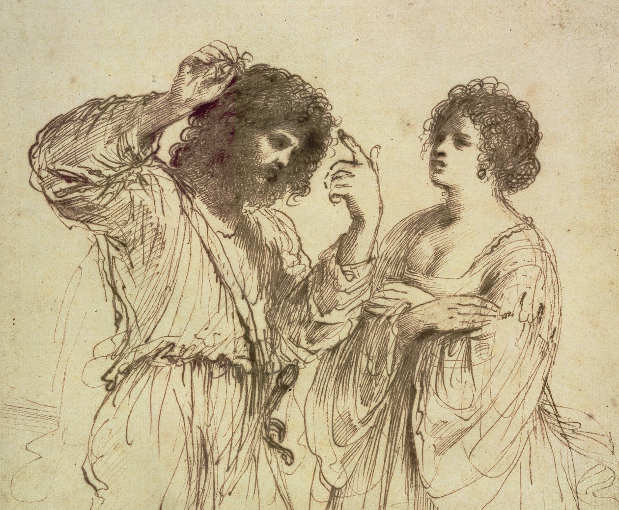 Samson en Delila door Giovanni Francesco Barbieri