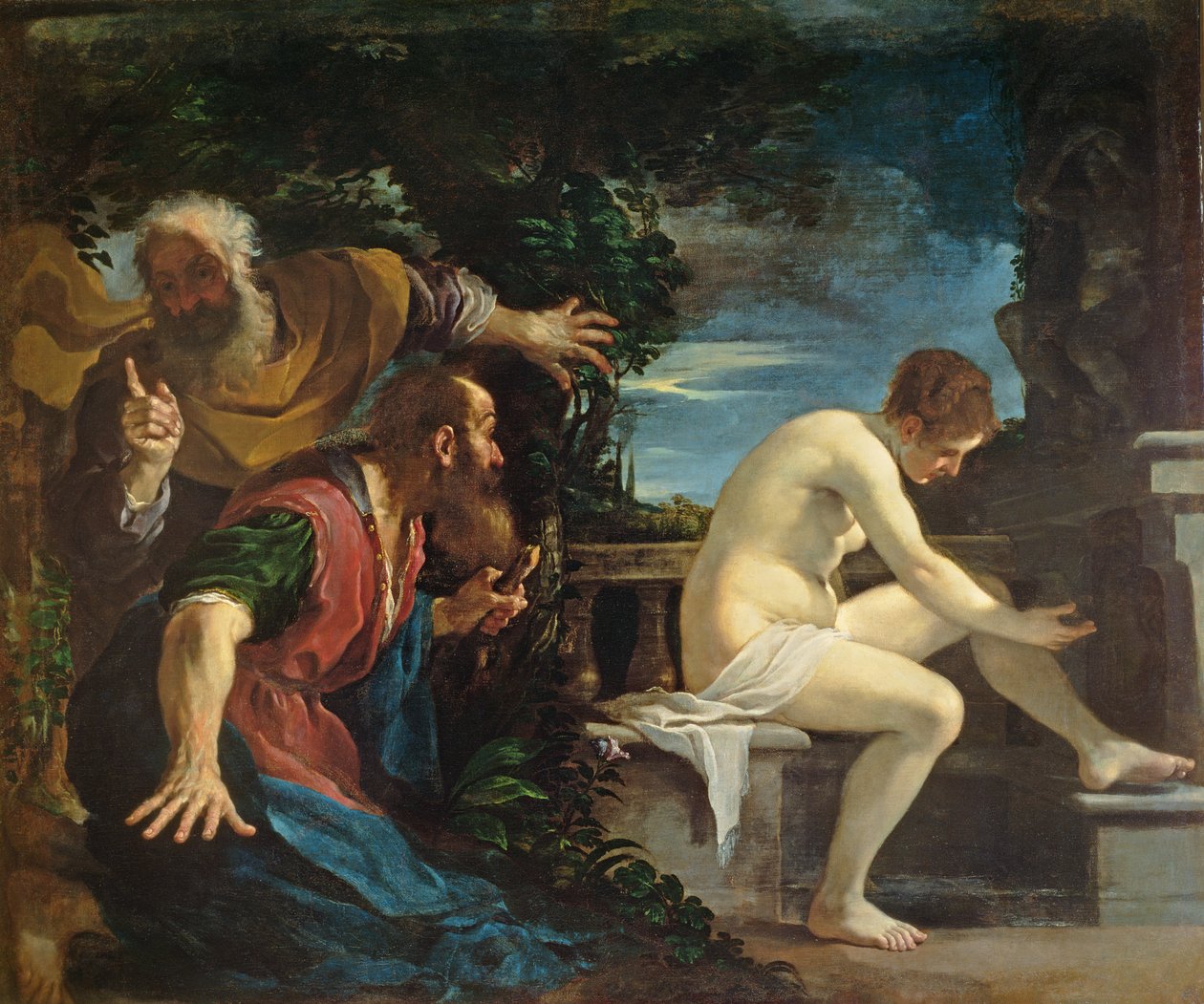 Susanna en de ouderlingen door Giovanni Francesco Barbieri