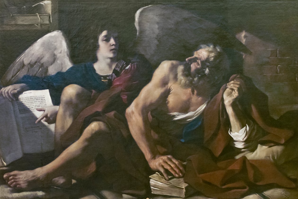 Sint Mattheüs en de Engel door Guercino (1591 1666)